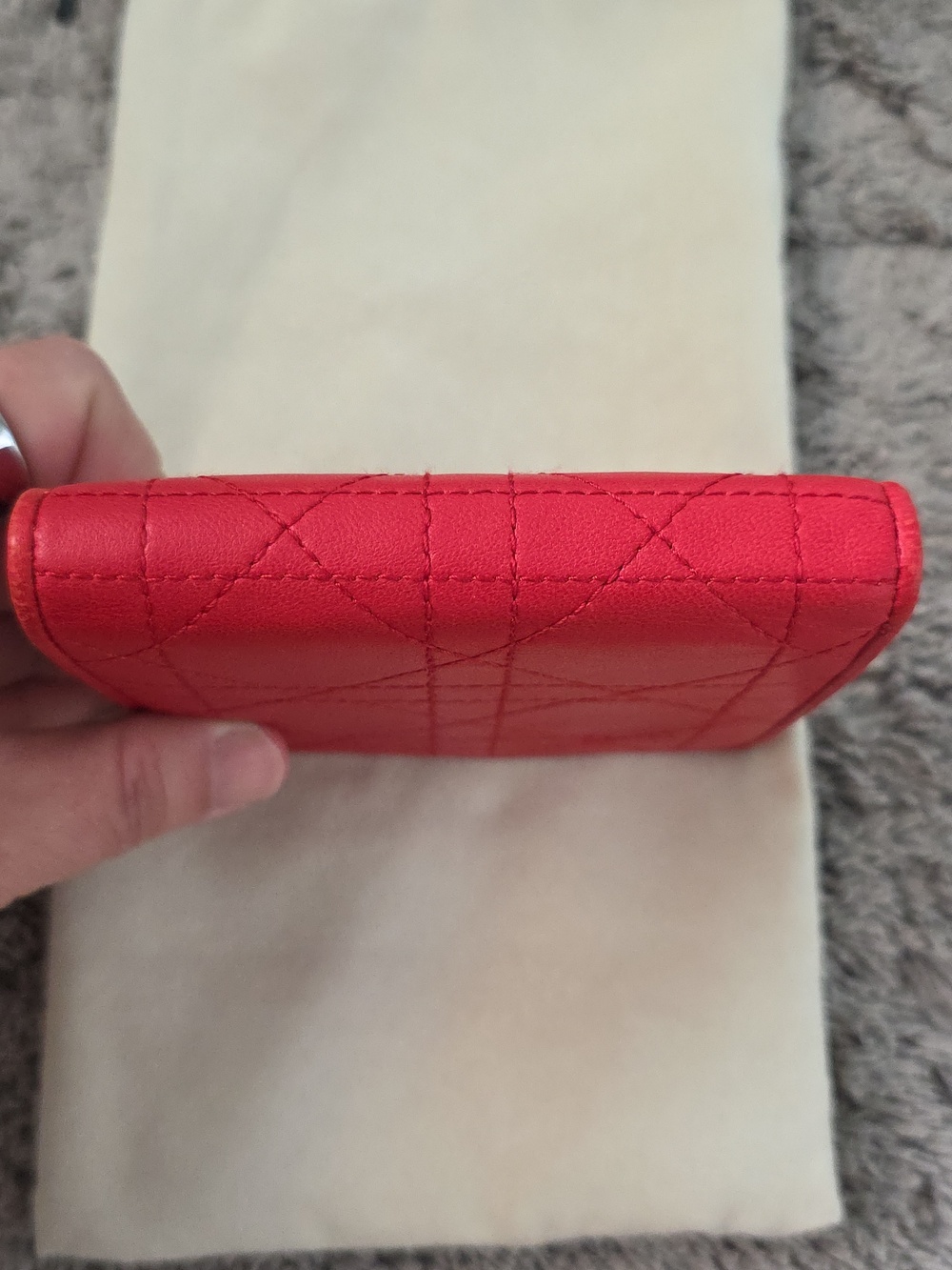 Dior Red Quilted Leather Wallet - Picture 5 of 13